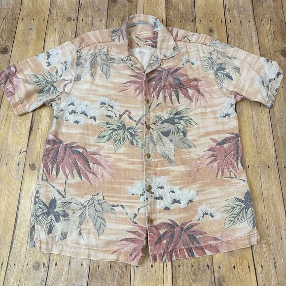 Tommy Bahama Silk Hawaiian Shirt Floral Mens Medium - Picture 3 of 12